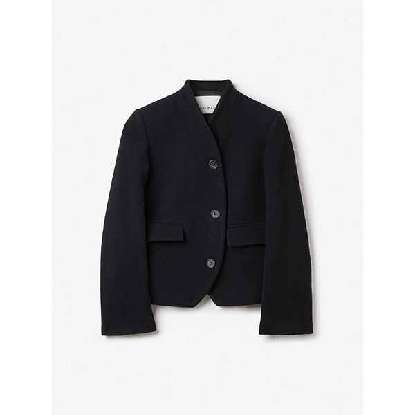 Short Curved Moon Jacket Black