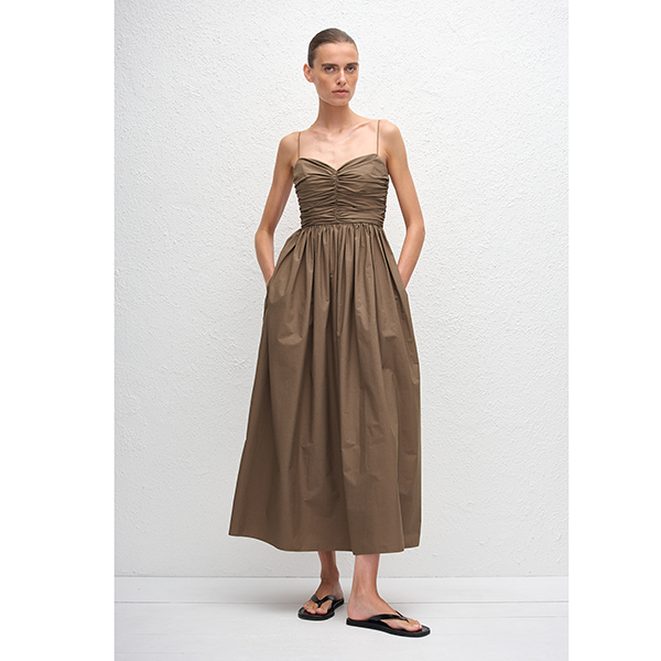 Gathered Bodice Dress Birch