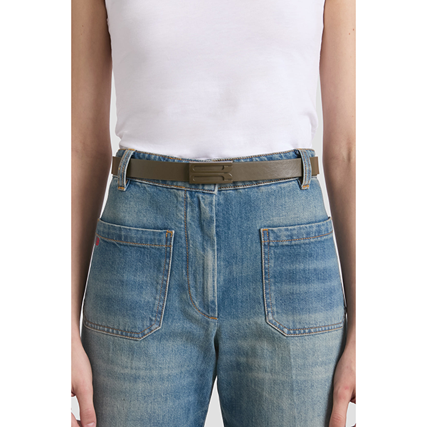 Regular Frame Belt Tonal Khaki