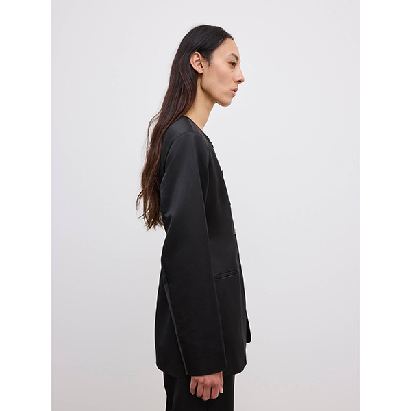 Shiny Slim Blazer Black