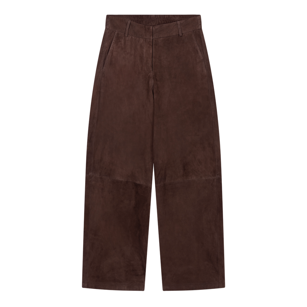 Davina Suede Leather Trouser Cacao Brown