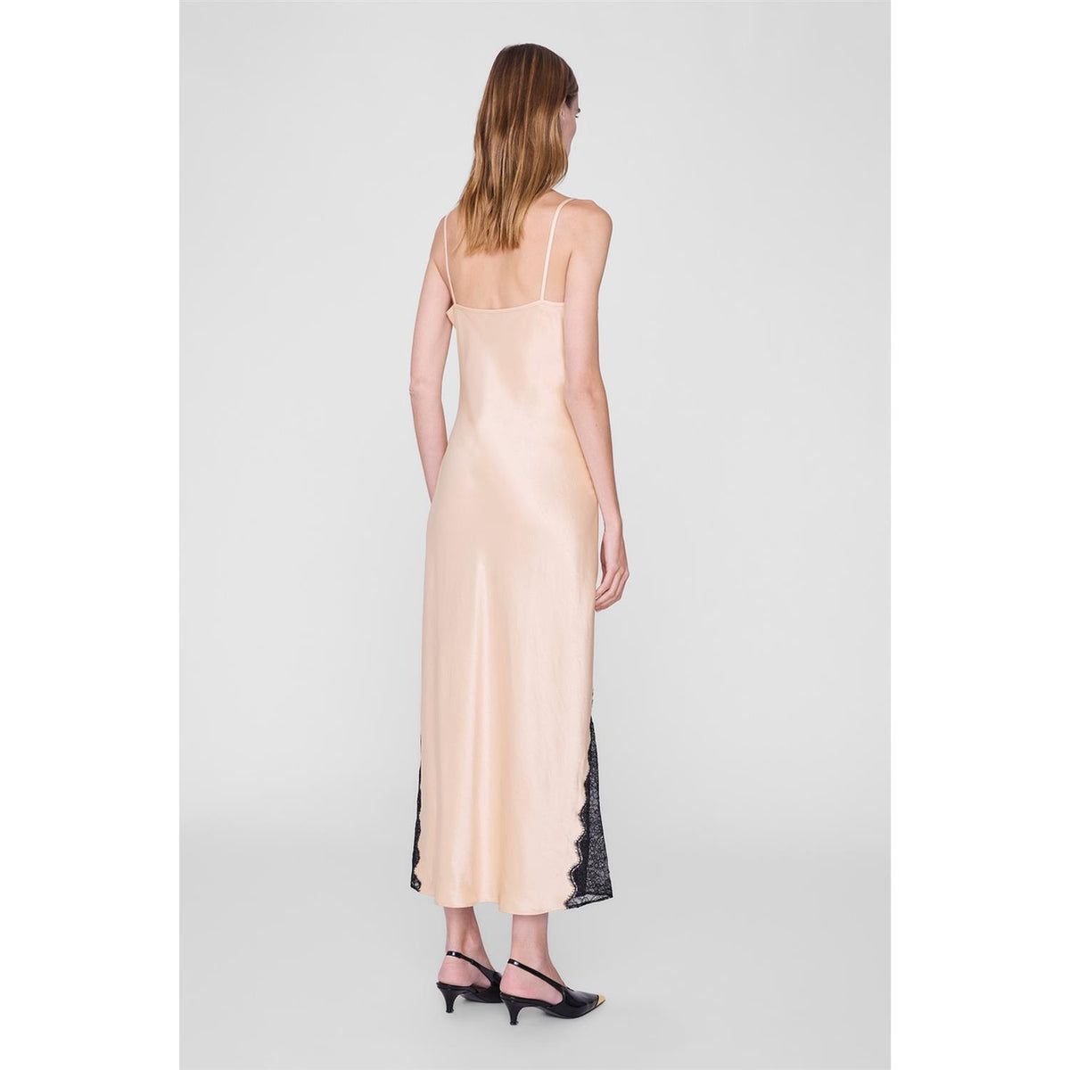 Judy Dress Golden Beige and Black Lace