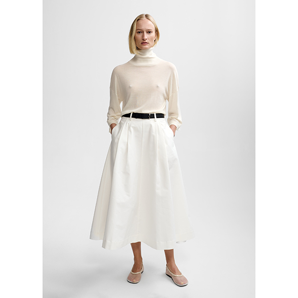 Anna Cotton Skirt White