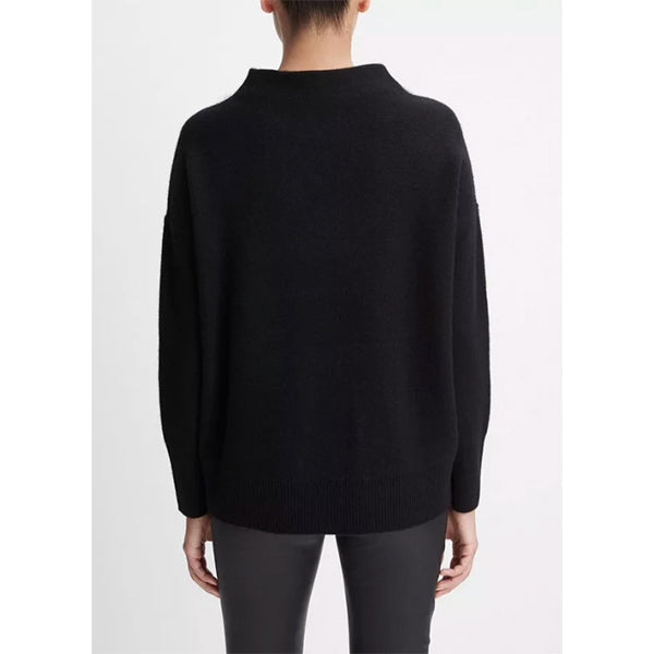 BOILED FUNNEL NK PULLOVER BLACK