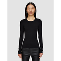 Silk Stretch Long Sleeve Black