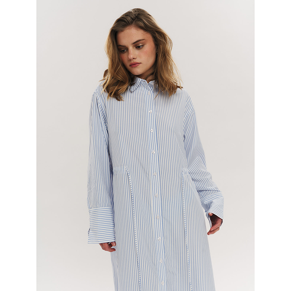 Sally Midi Dress Blue Stripe