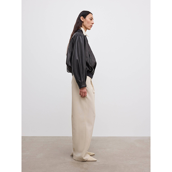Leather Blouson Black
