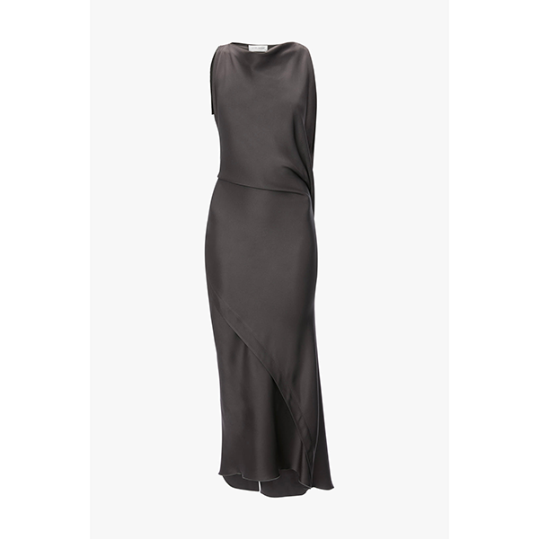 Kyra Sleeveless Draped Dress Ore