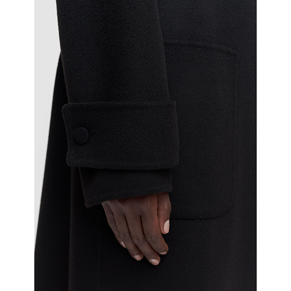 Arlina Double Face Cashmere Coat Black