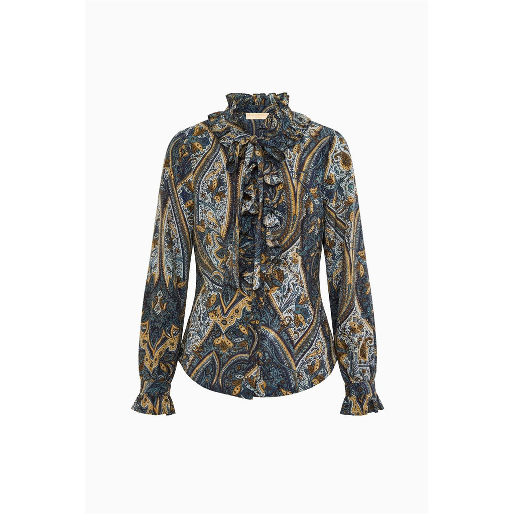 Catroux LS Silk Blouse Prussian