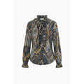 Catroux LS Silk Blouse Prussian