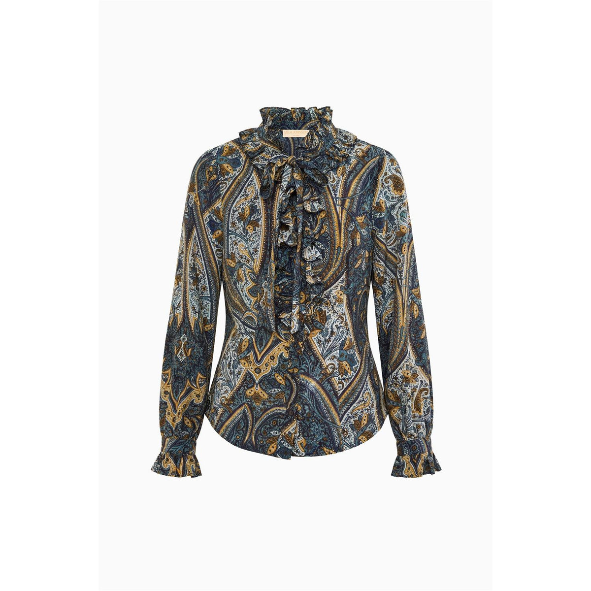 Catroux LS Silk Blouse Prussian