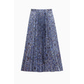 Celia Satin Midi Skirt Lapis