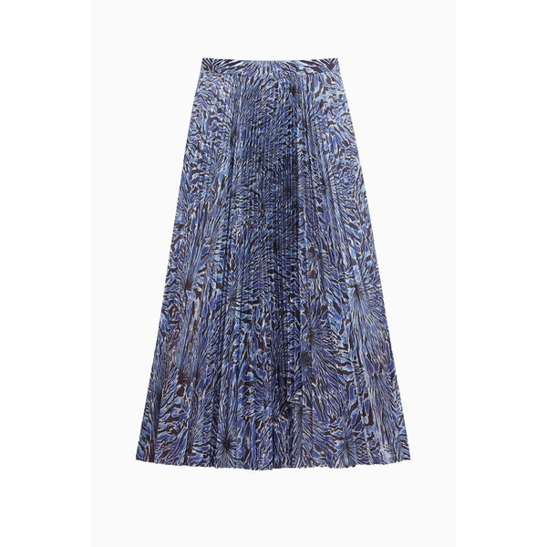 Celia Satin Midi Skirt Lapis
