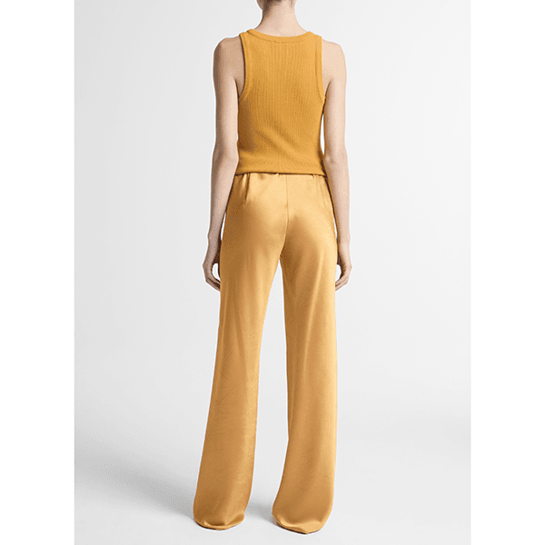 Fluid Satin Bias Pant Clementine