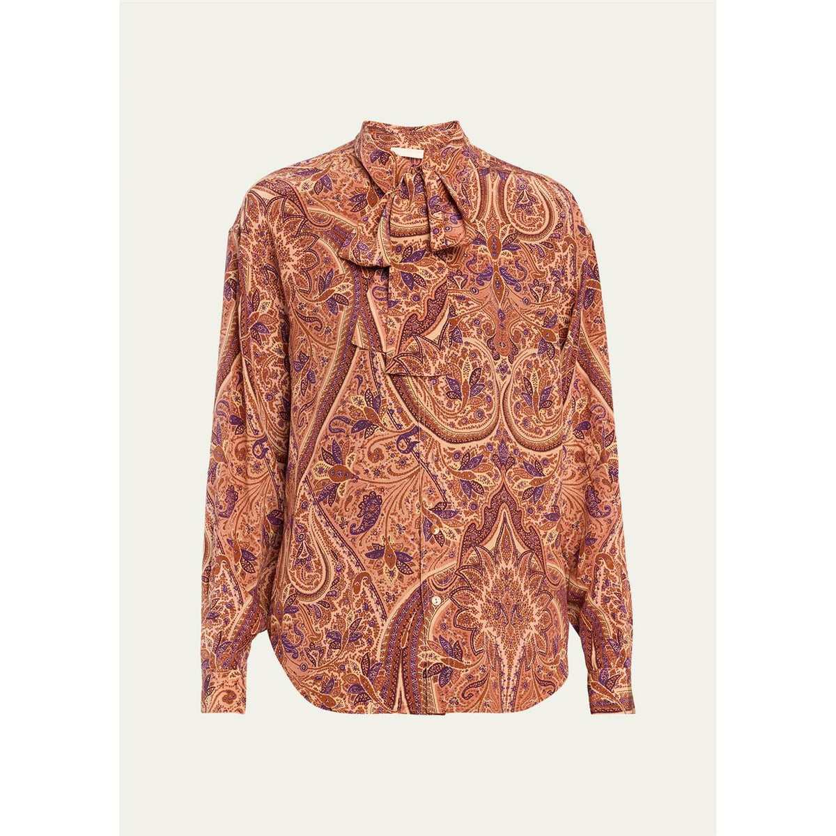 Lise LS SIlk Blouse Rosette