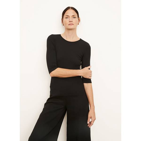 Elbow Sleeve Crew Modal Black