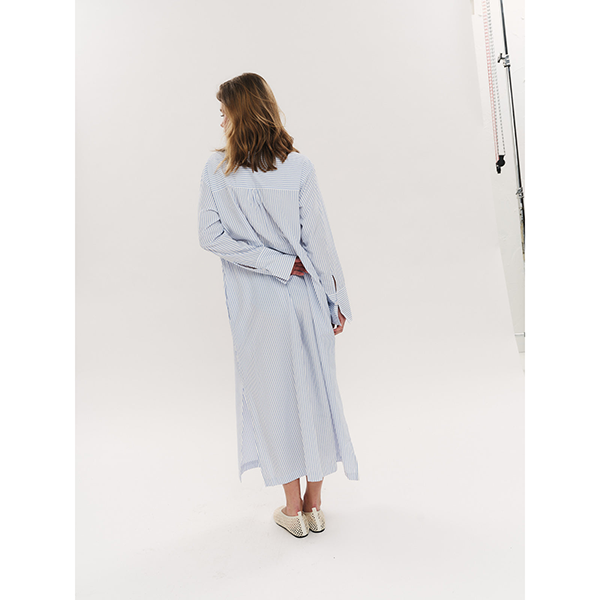 Sally Midi Dress Blue Stripe