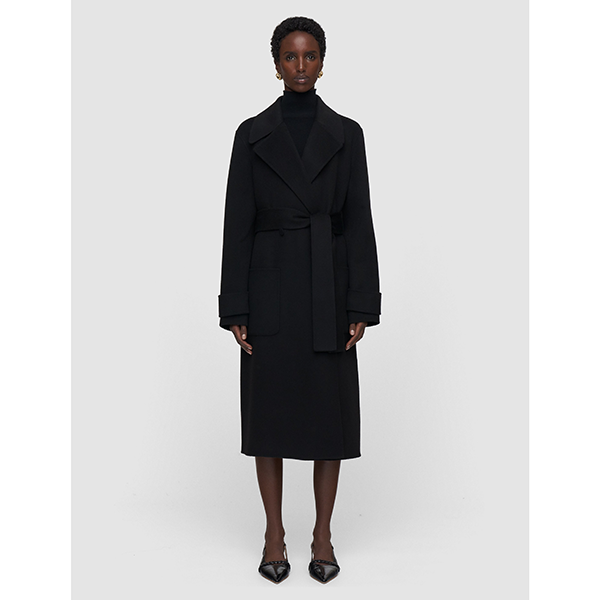 Arlina Double Face Cashmere Coat Black