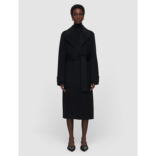 Arlina Double Face Cashmere Coat Black
