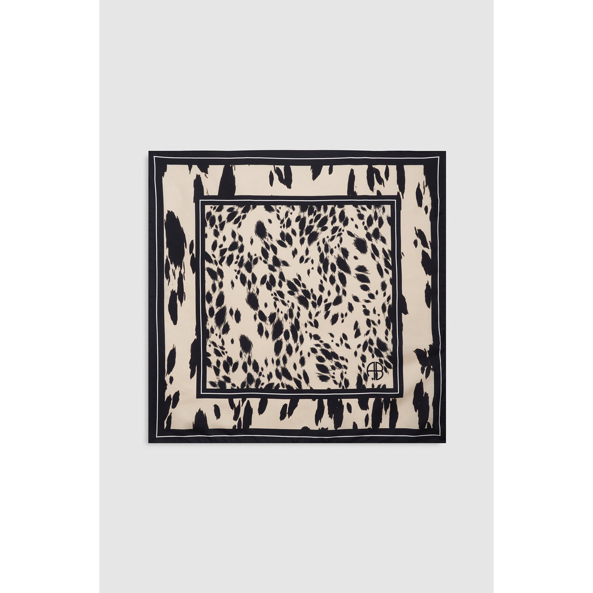 York Scarf Leopard Pearl White