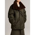 Fur Lined Puffer Dark Moss