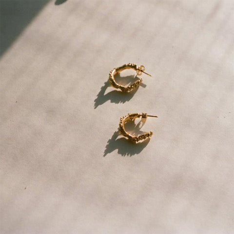The Lunar Rocks Hoop Earrings