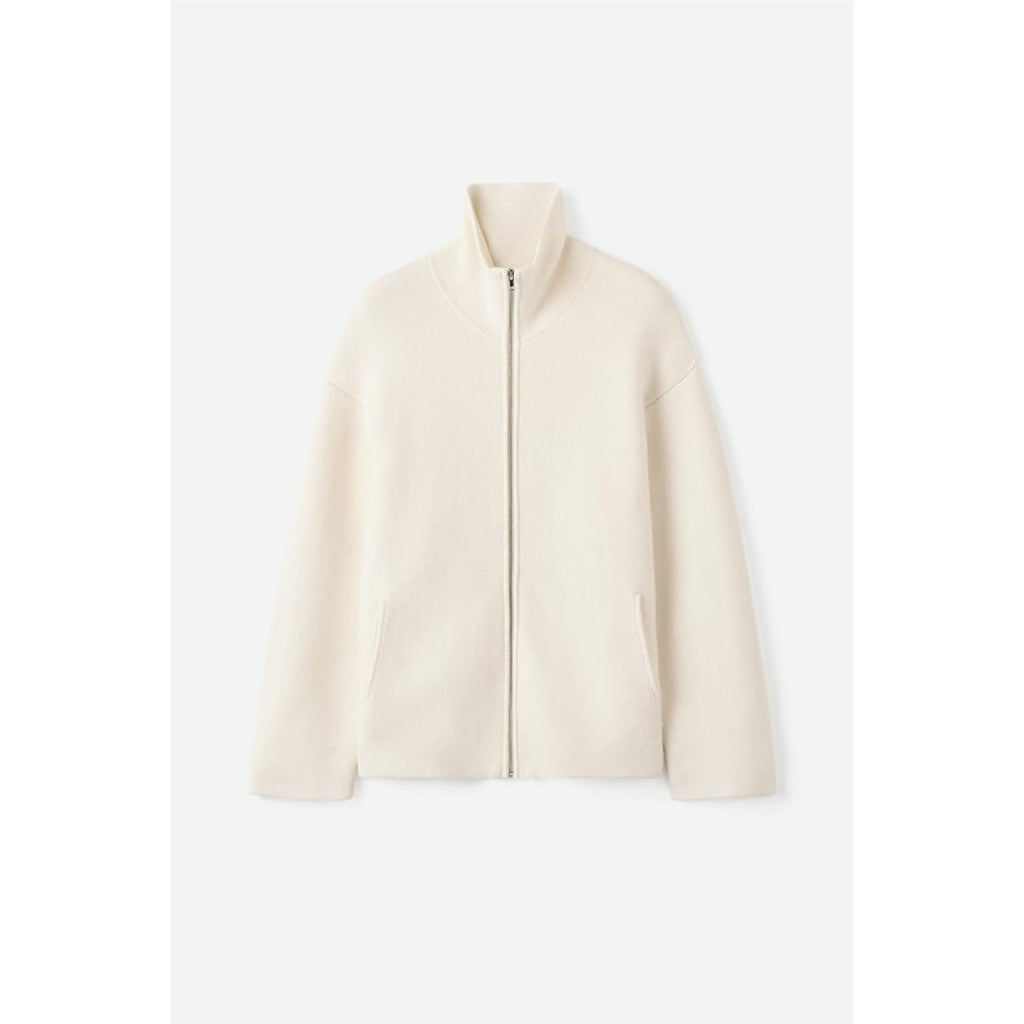 Double Knit Cardigan Feather White