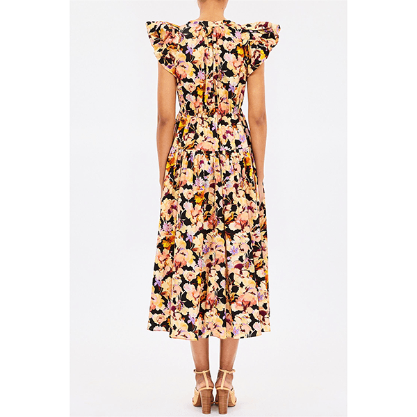 Marin Cotton Midi Dress Night Bloom