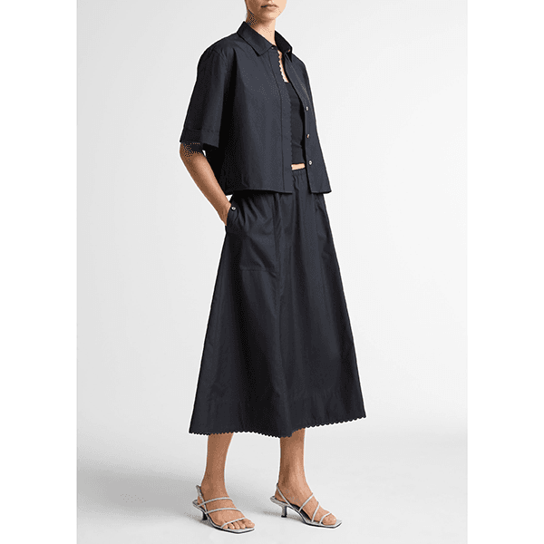 Scallop Detail Shirt Eclipse