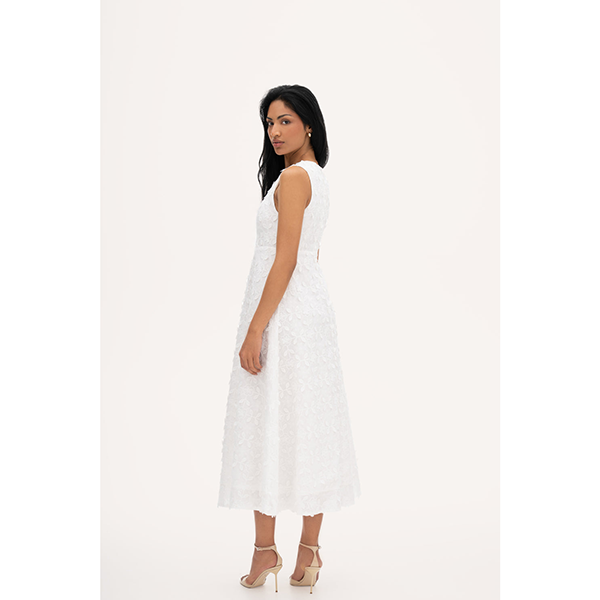 Louiza Dress Broderie White
