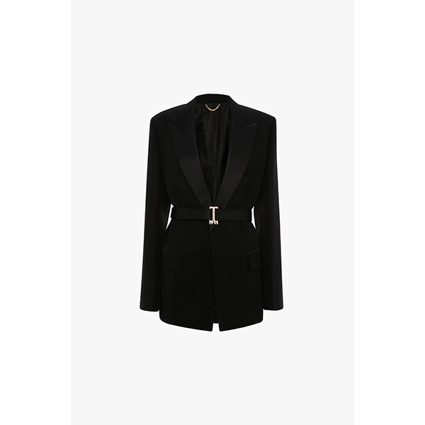 Belted Tailored Jacket Black