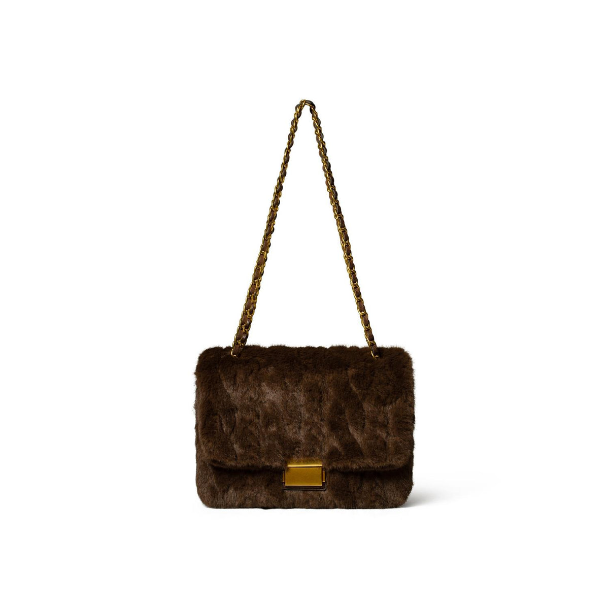 Charlie Plush Bag Dk Brown