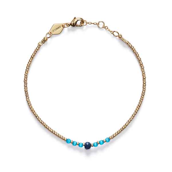 Bead & Gem Bracelet Mediterranean Blue