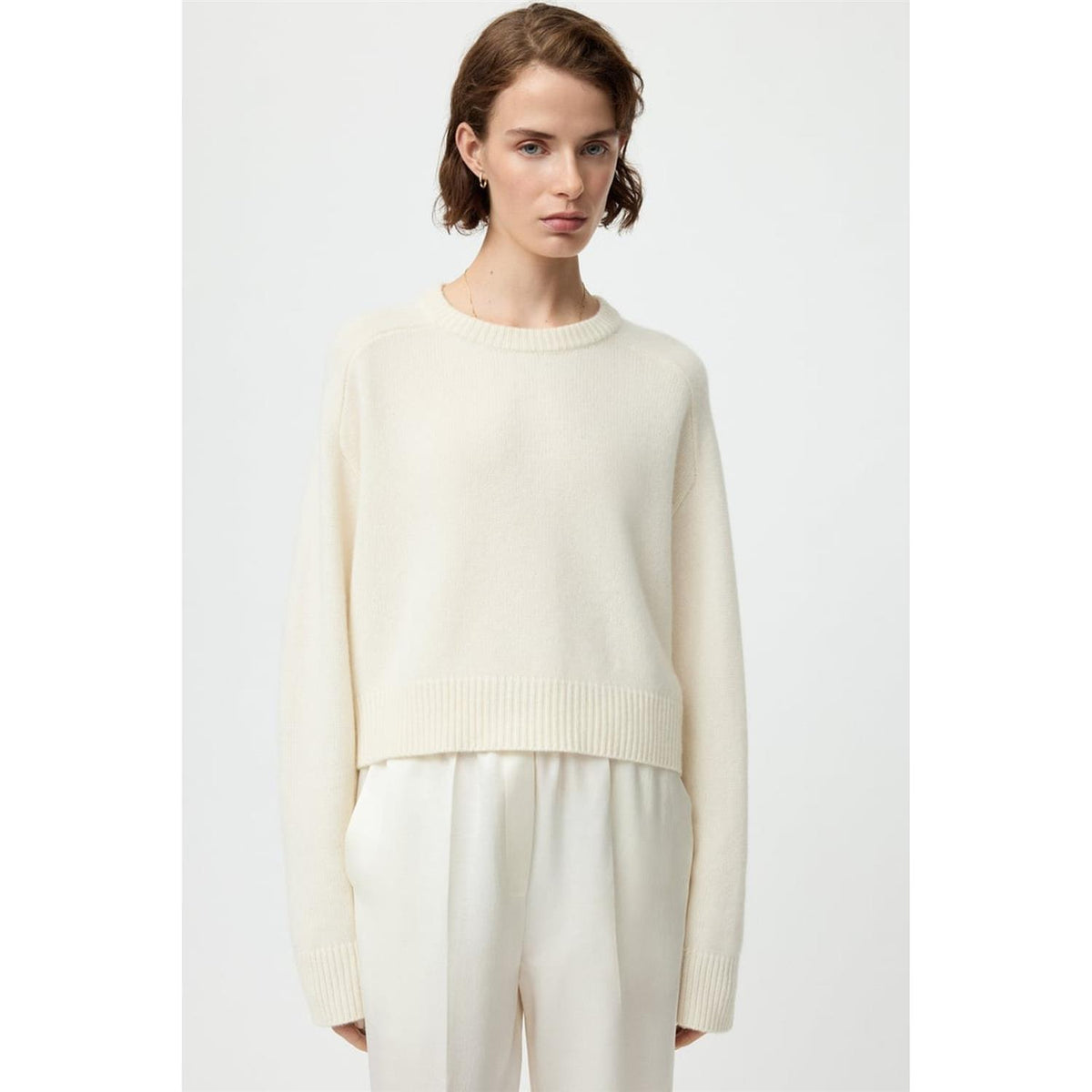 Cashmere Top Feather White