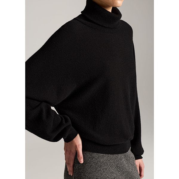 Dolman Turtleneck Sweater Black
