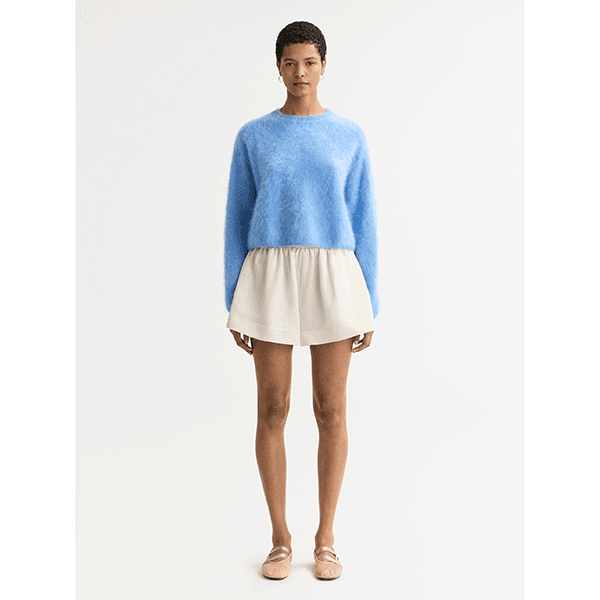 Brushed Crewneck Azure