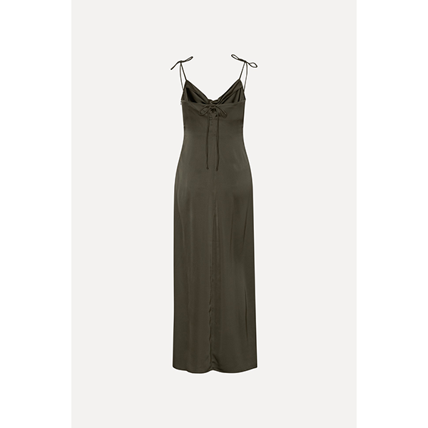 V-neck Slip Dress Black Olive