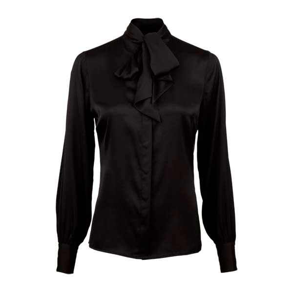 Selma Bowtie Blouse Black