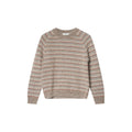Maddox Stripe Sweater Brown Melange Combo