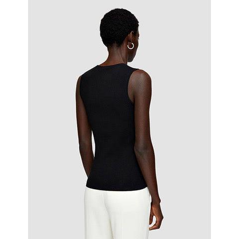 Silk Stretch Tank Black