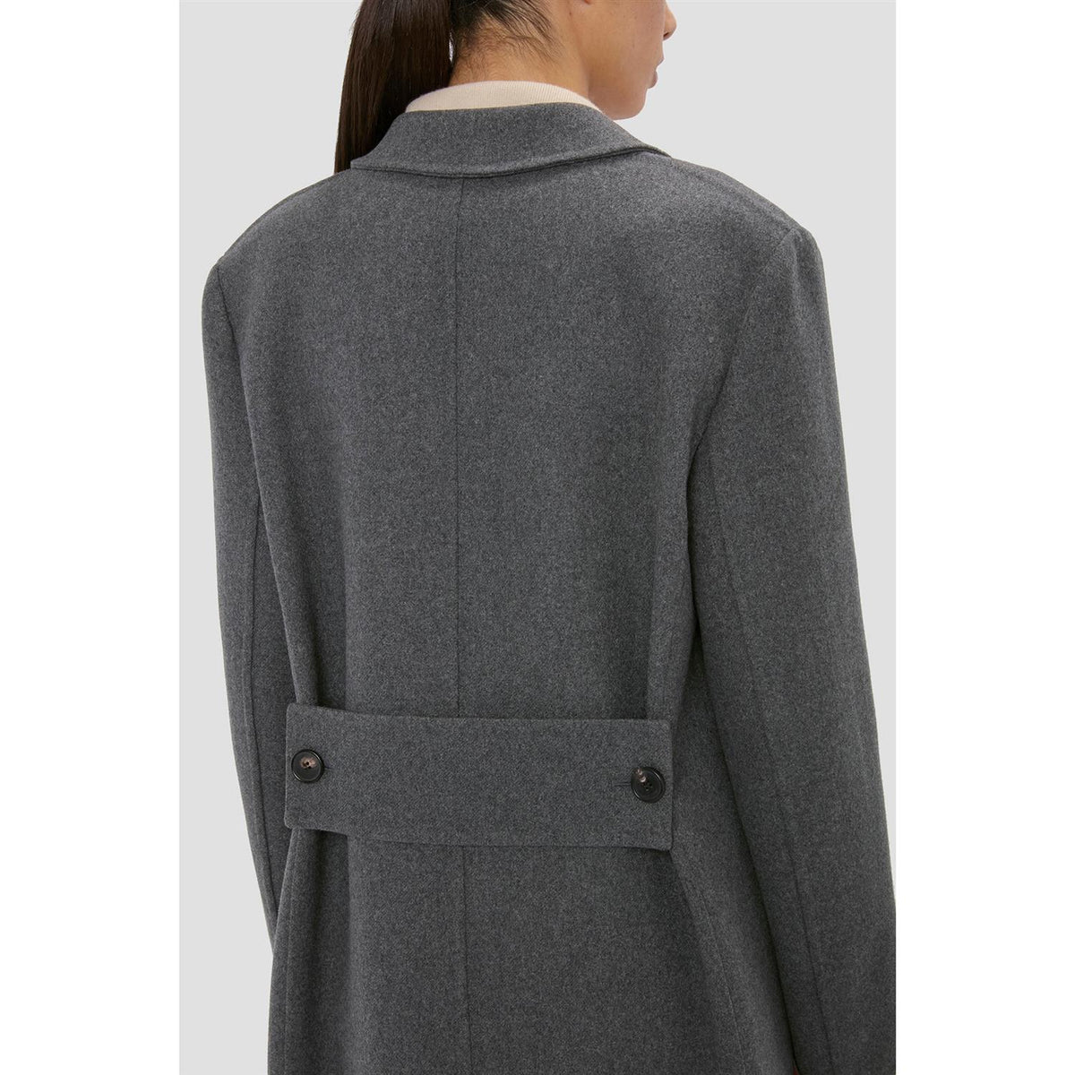 Double Faced Overcoat Dark Grey Melange