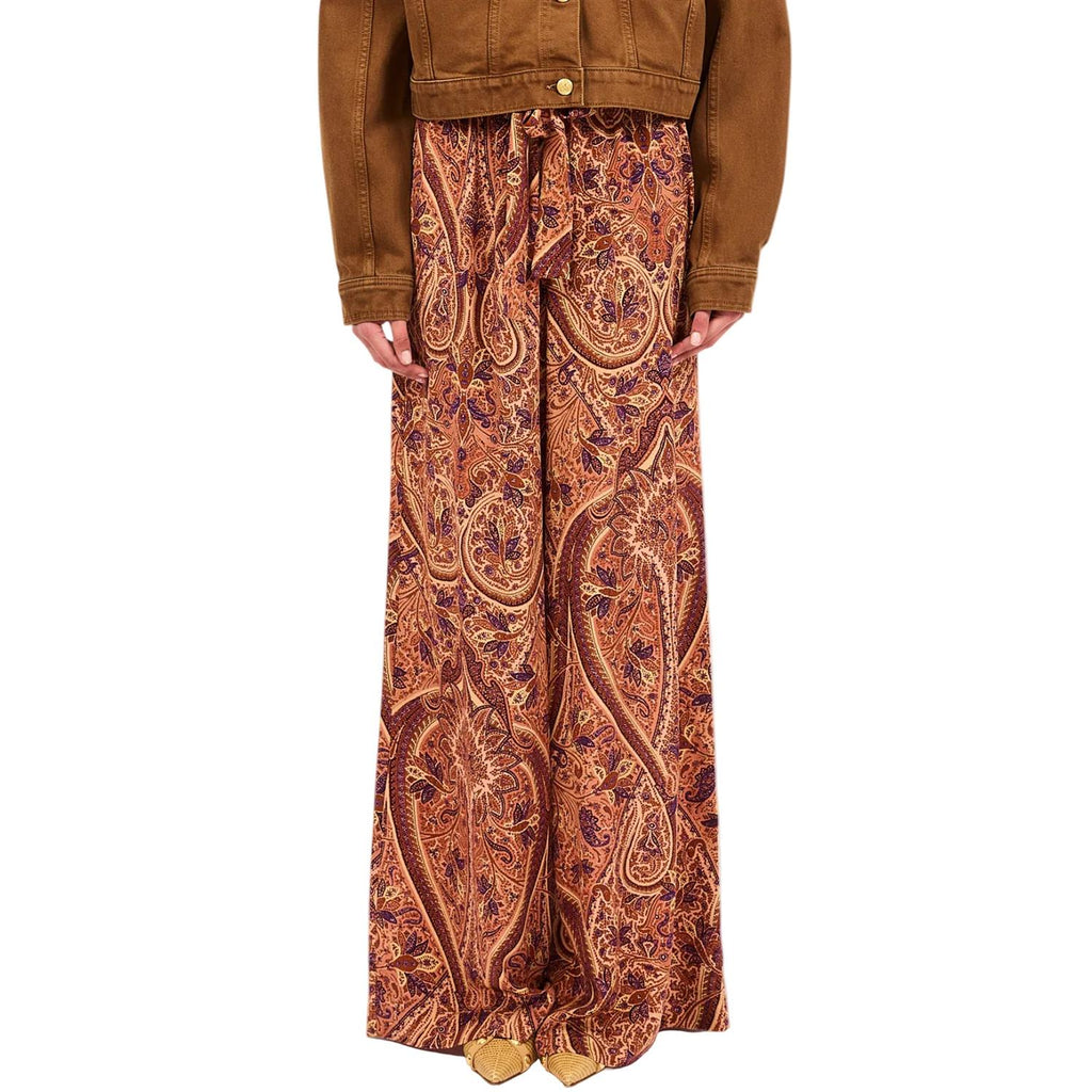 Sawyer Wide Leg Silk Pant Rosette
