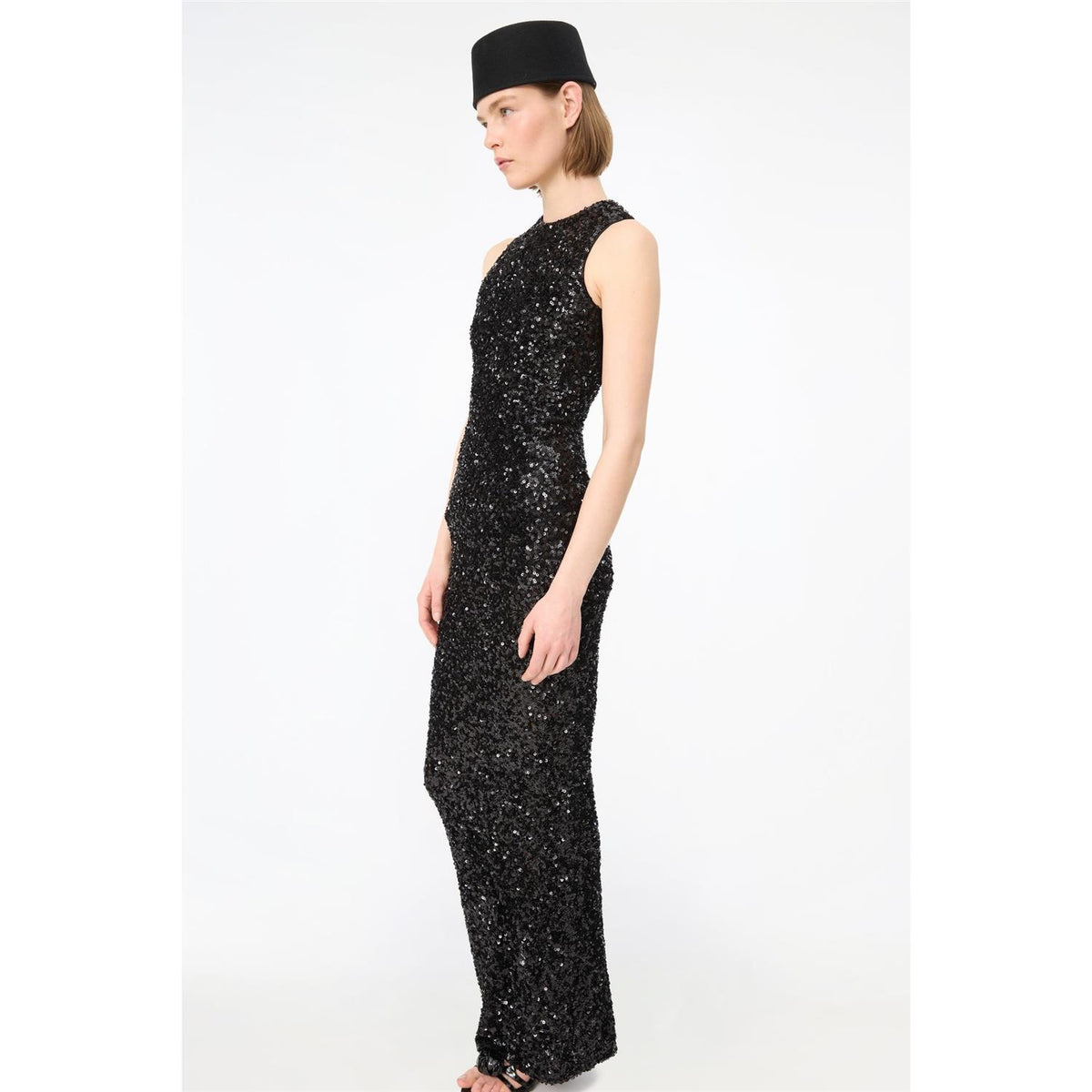 Sequins Sleeveless Dress Black
