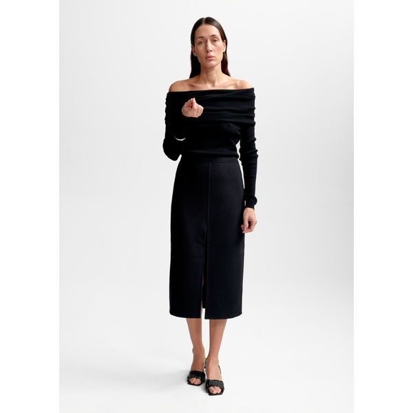 Delphine Merino Top Black