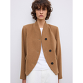 Short Curved Jacket Camel
