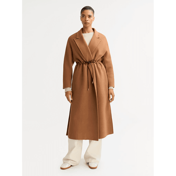 Drawstring Coat Camel