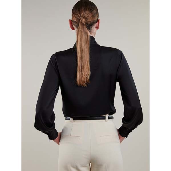 Selma Bowtie Blouse Black
