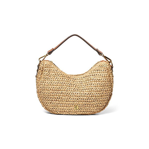 Raffia Shoulder Bag Brown