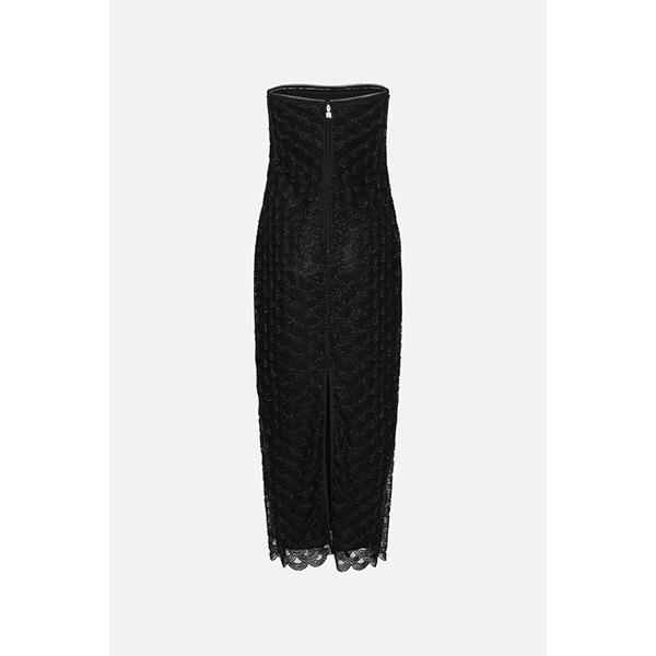 Sequins Midi Tube Dress Black